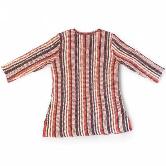 Soft Surroundings Montego Bay Striped Chunky Knit Sweater M Medium - Picture 2 of 7